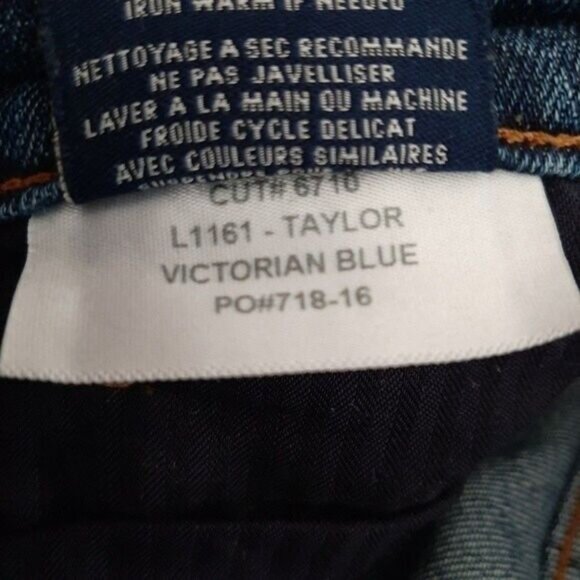 FIDELITY DENIM Taylor Straight Crop Jeans in Victorian Blue Sz 27 - Picture 10 of 10